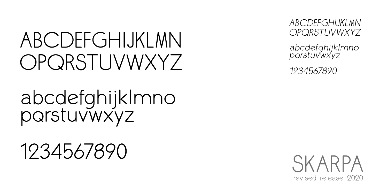 Example font Skarpa #13